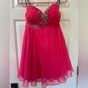 Alyce Paris Hot Pink Embellished Formal Dress
